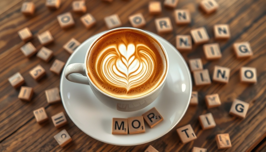 Elegant cappuccino with latte art on wooden table for morning routine.