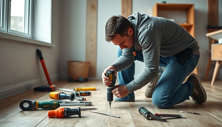 Focused handyman working on budget-friendly home improvements that add value.