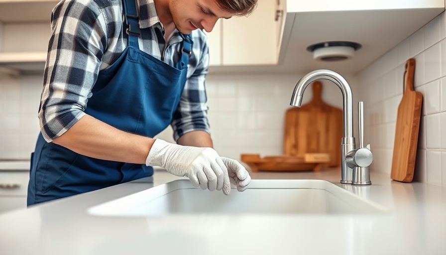 Plumber under kitchen sink fixing pipes, plumbing tips for renovation.