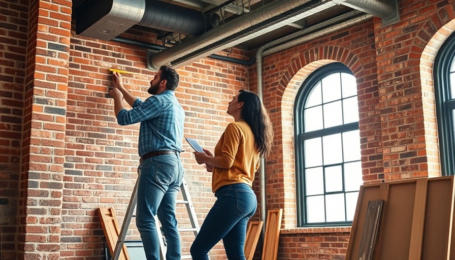 Couple applying home renovation tips in a loft
