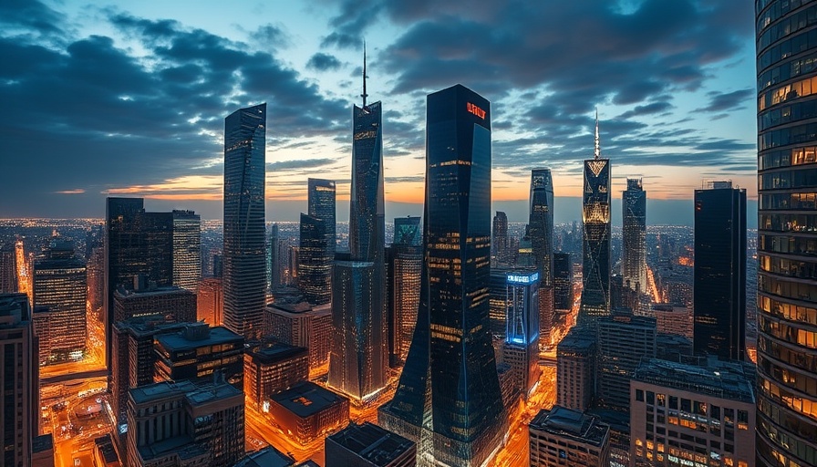 Modern cityscape showcasing commercial real estate transformation.