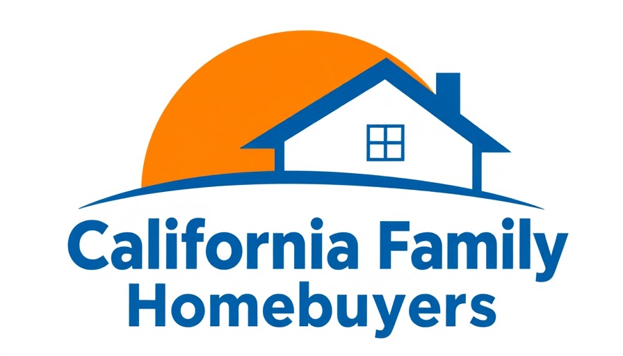 California Family Homebuyers logo with sunset graphic.
