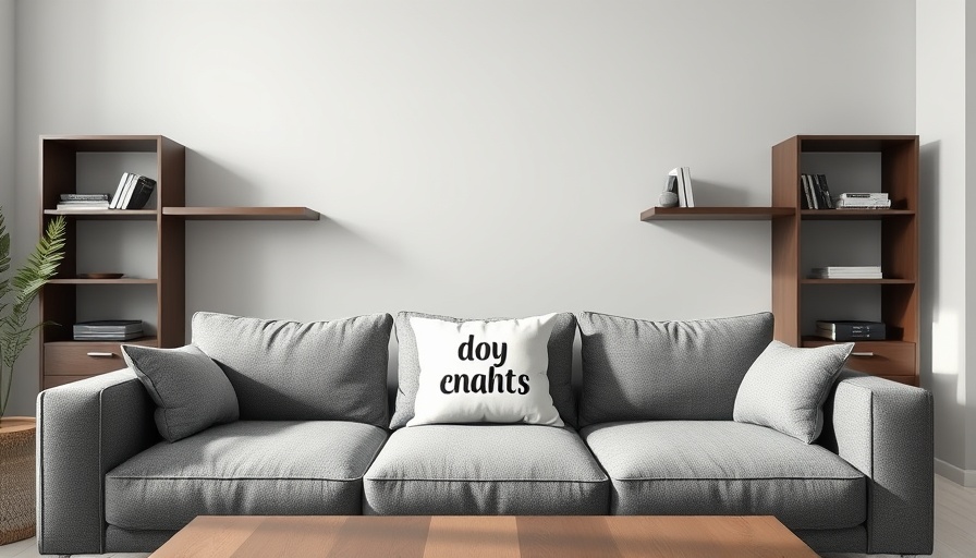 Stylish sofa and shelves for keeping home safe functional and stylish.