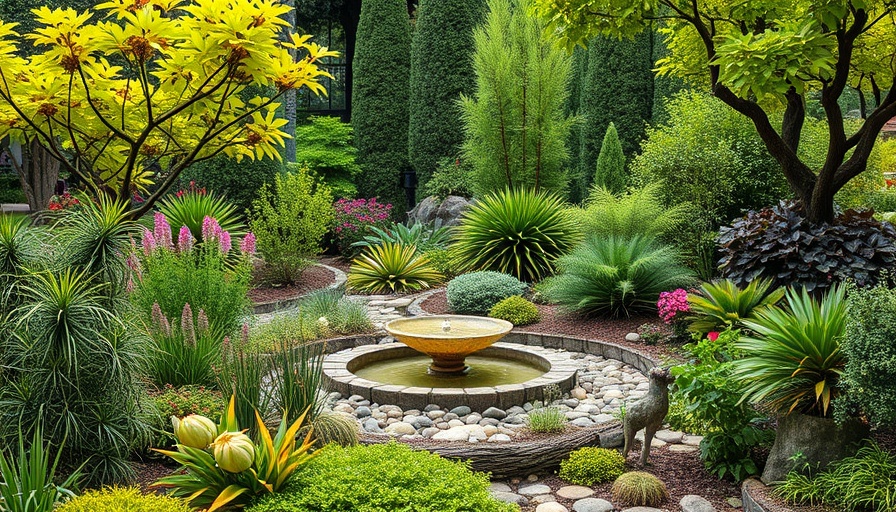 Lush eco-friendly garden for sustainable summer landscaping.
