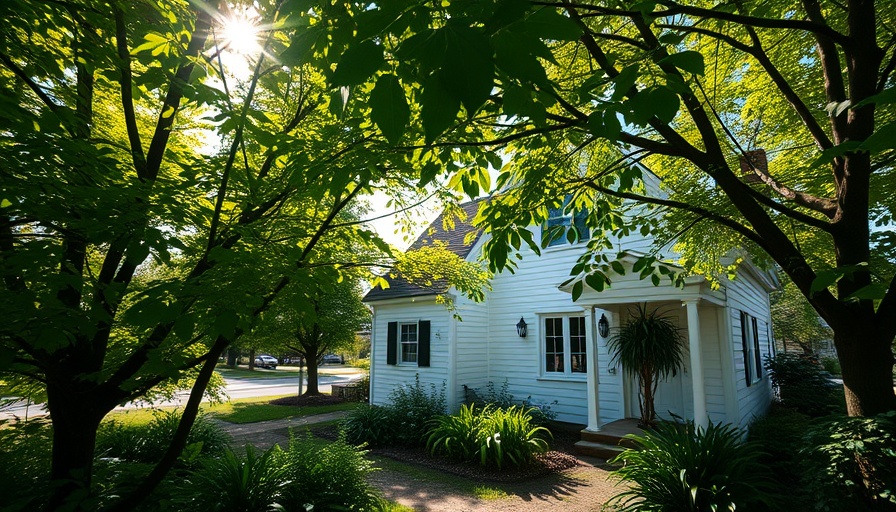Charming house with lush trees, ideal to sell my house fast in New Jersey.