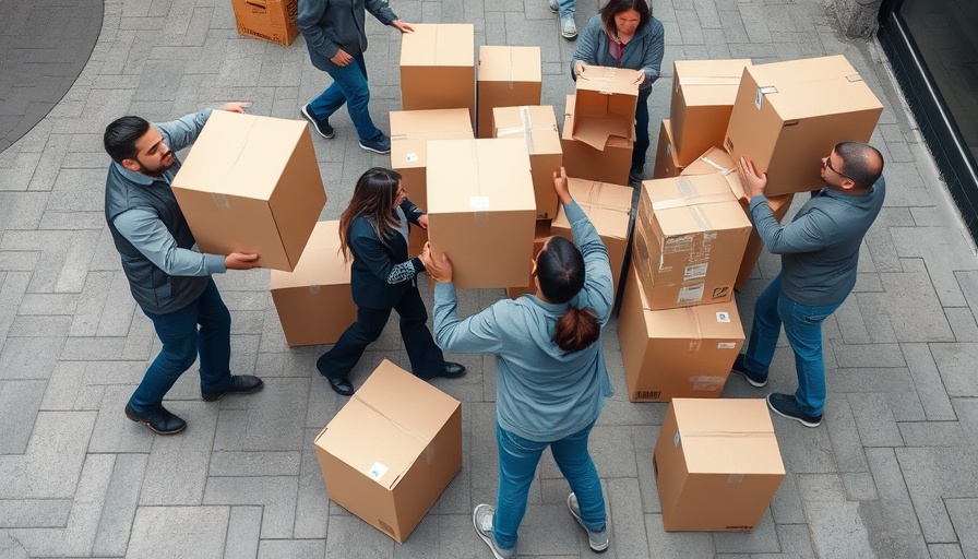Professional removalists organizing boxes into a truck