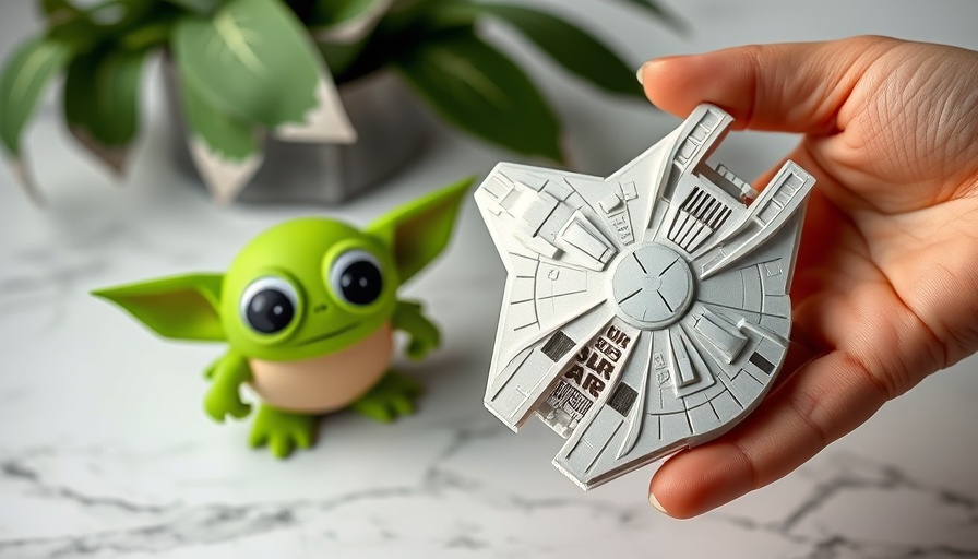 Star Wars crafts featuring Millennium Falcon and alien paper toy.