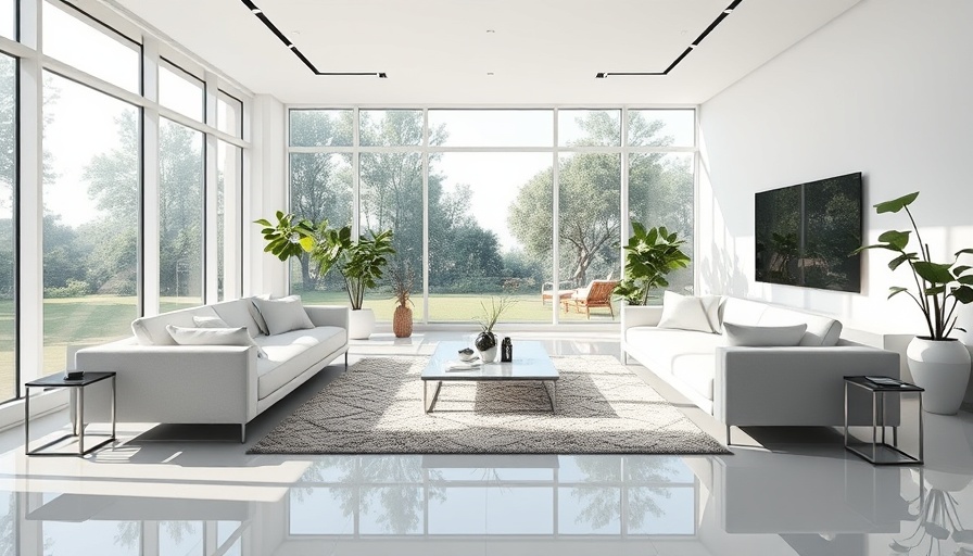 Modern living room with functional design, creating a safer and stylish home.