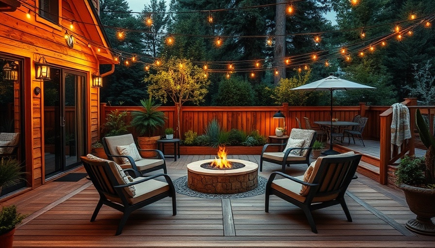 Cozy backyard with wooden deck and paved area, highlighting decking vs paving.