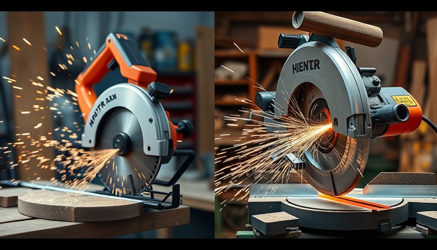 Chop saw vs. miter saw differences in action.