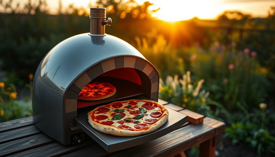 Walmart Blackstone pizza oven deal under $100 in garden setting.
