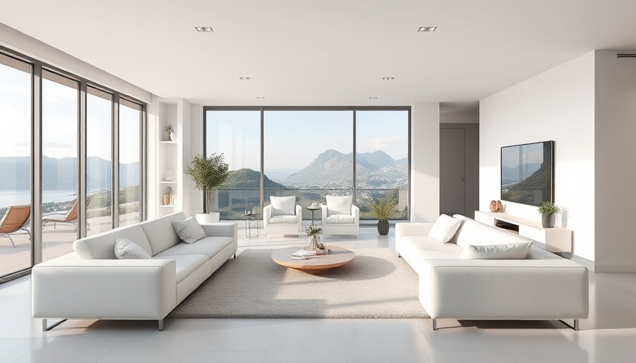 Sleek modern living room showcasing functional design choices for home safety.