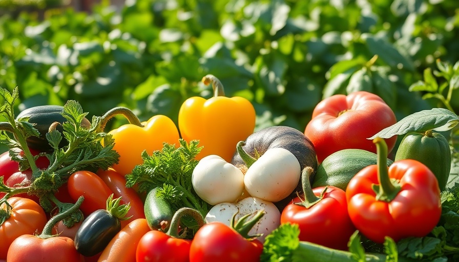 Easy vegetables to grow in a lush garden with sunlight.