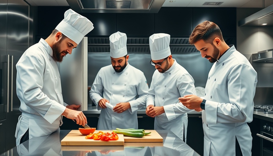 Chefs maintaining and using kitchen cabinets in a modern kitchen.
