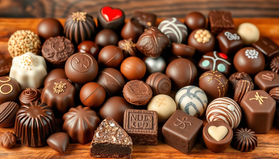 Assortment of DIY chocolate creations in various shapes