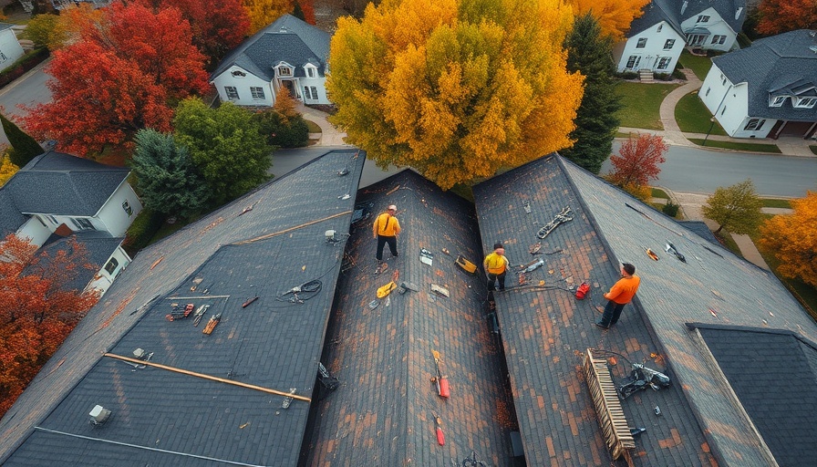 Roofing company for storm damage repairs working on residential roofs