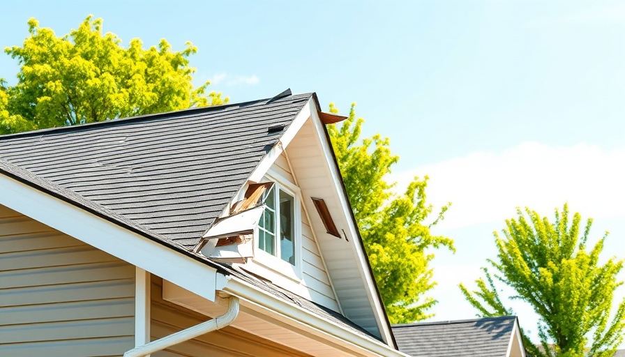 Severely damaged roof from storm illustrating causes of roof storm damage.