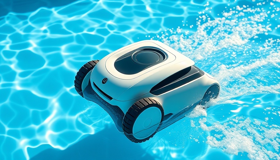 Beatbot AquaSense 2 pool cleaner in action in a clear blue pool.