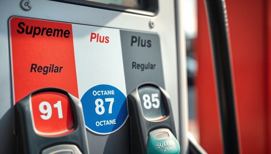 Gasoline pump with Supreme, Plus, and Regular options under bright daylight.