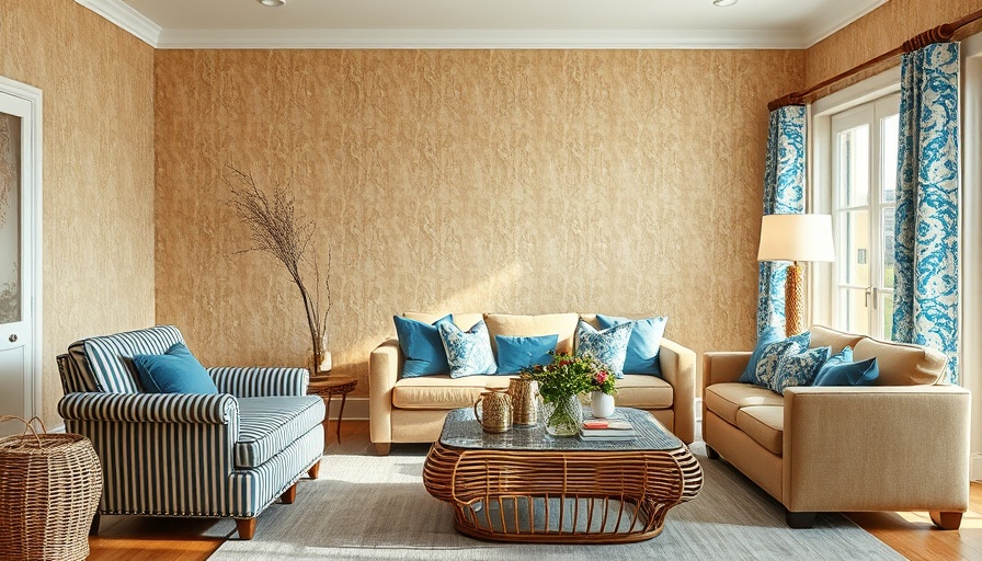 Living room showcasing expert grasscloth wallpaper installation tips, featuring cozy decor.
