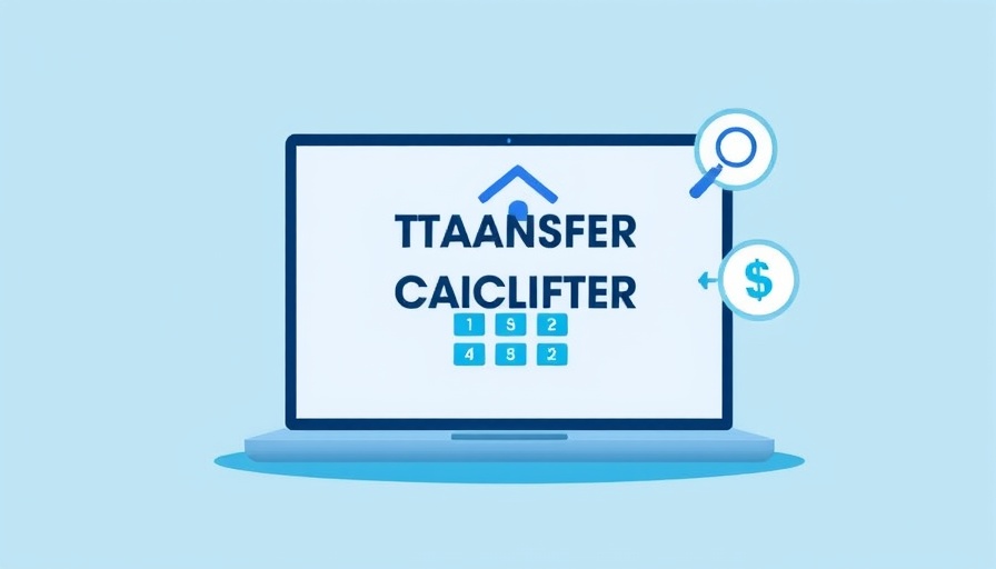 Riverside County Transfer Tax Calculator with 3D graphics and icons