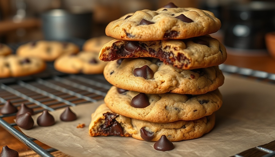 Healthy Cottage Cheese Chocolate Chip Cookies stacked, one with a bite.