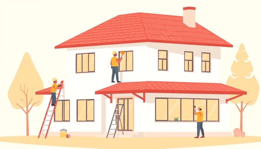 Illustration of house painting for home improvements.