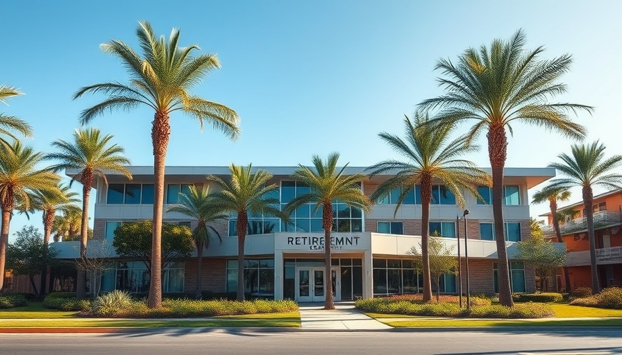 GemLife Elimbah $428 Million Retirement Development features modern design and palm trees.