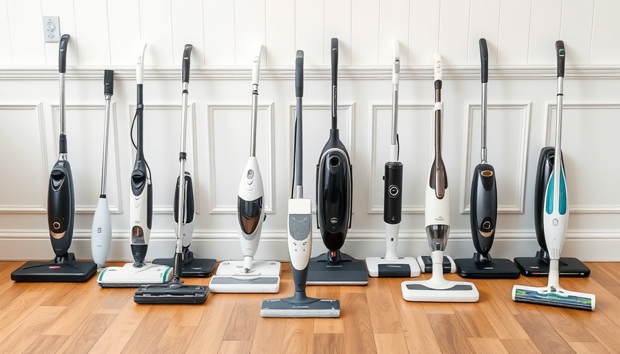 Best electric mops of 2025 lined up on a wooden floor.