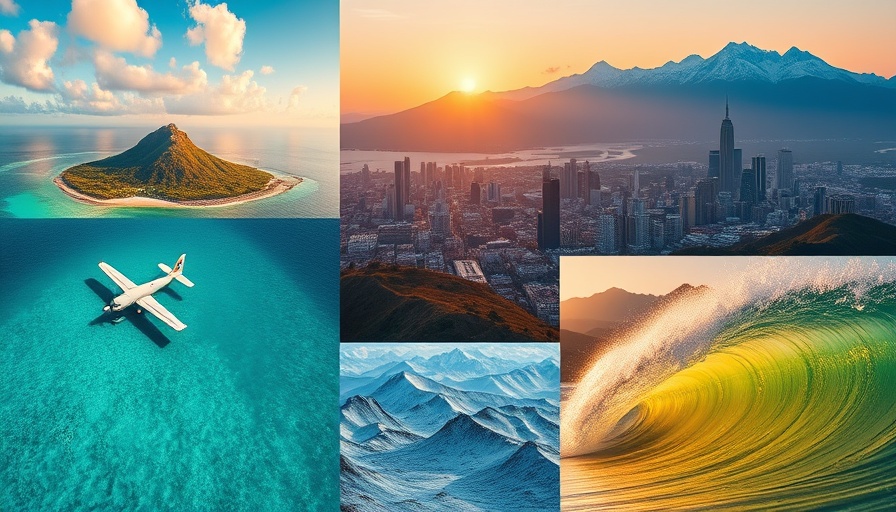 Vibrant collage of landscapes for concierge relocation services.