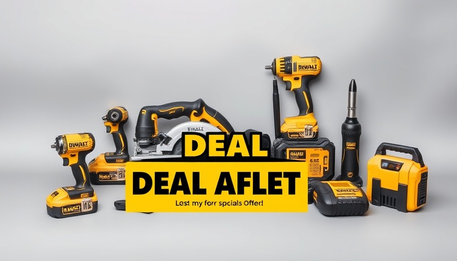 Home Depot DeWalt batteries offer with various tools displayed.