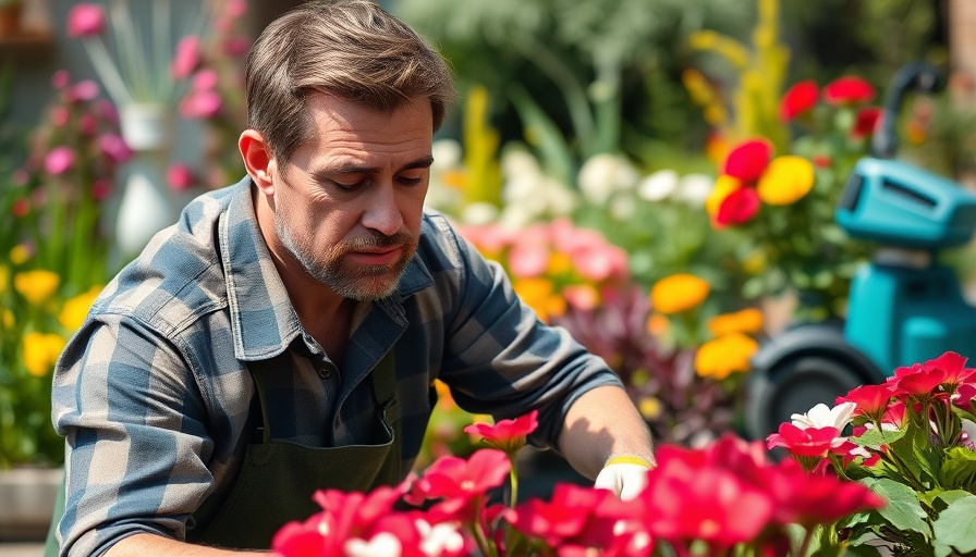 Professional garden maintenance services in action with vibrant garden setting.