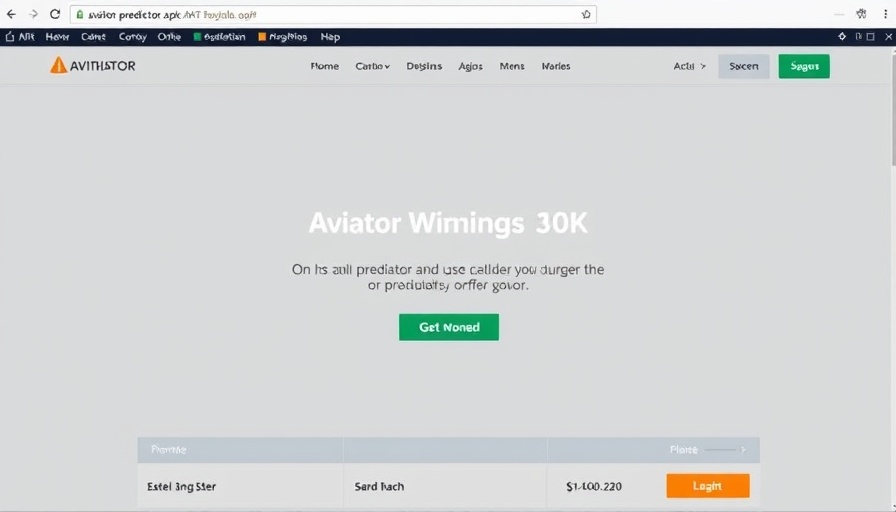 Aviator Casino Game Predictor APK webpage interface.