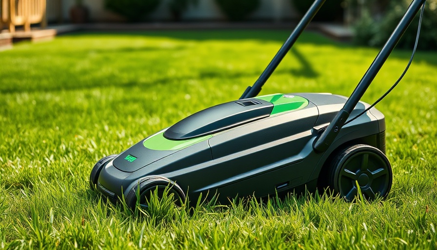 Labor Day lawn mower deals: Modern electric lawn mower on lush grass