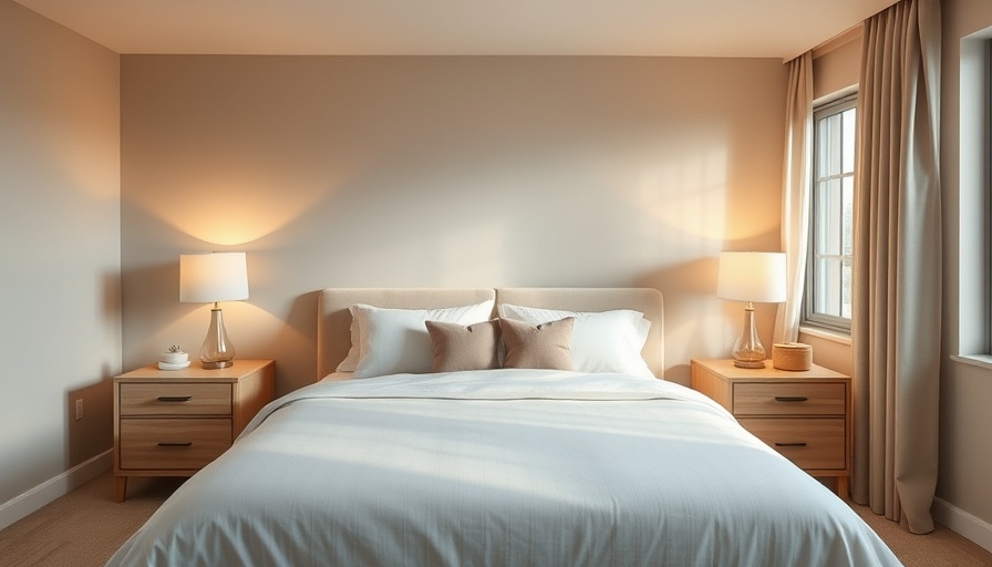 Comfortable bed placement for better sleep in a serene bedroom.