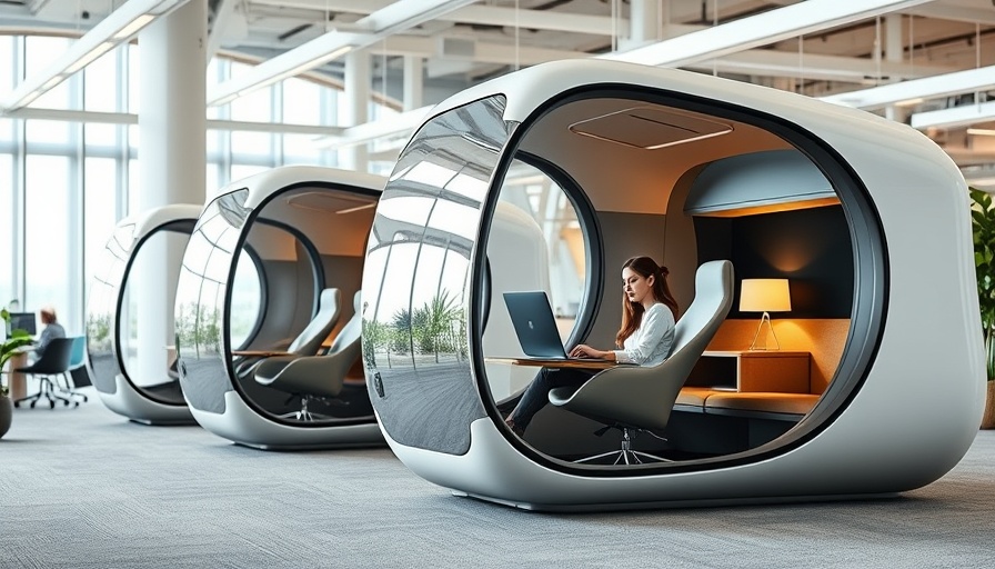 Modern furniture pods in office showcasing workspace innovation
