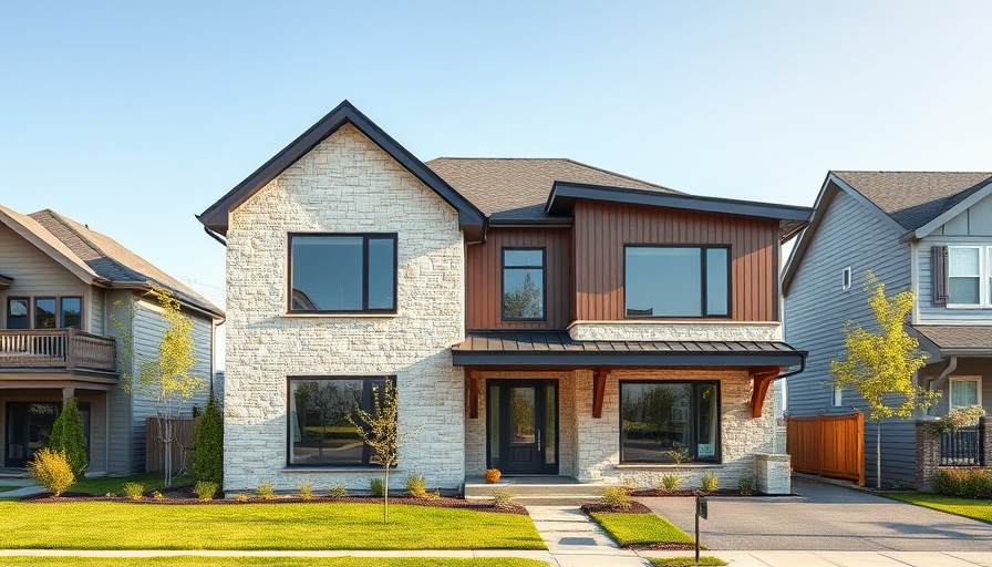 Modern house in suburban setting, Dallas real estate market trends