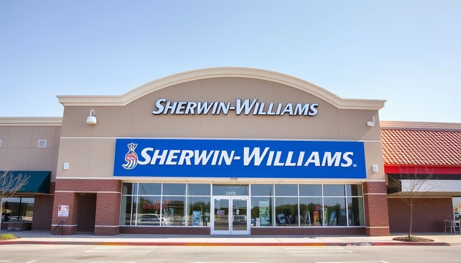 Sherwin-Williams store facade representing 2026 paint trends.