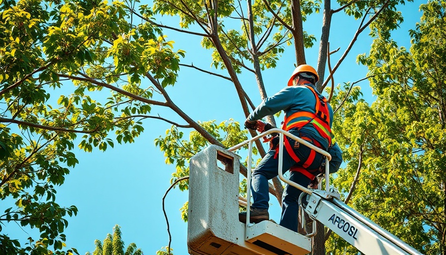 Graham Land Clearing Services arborist cutting tree with chainsaw