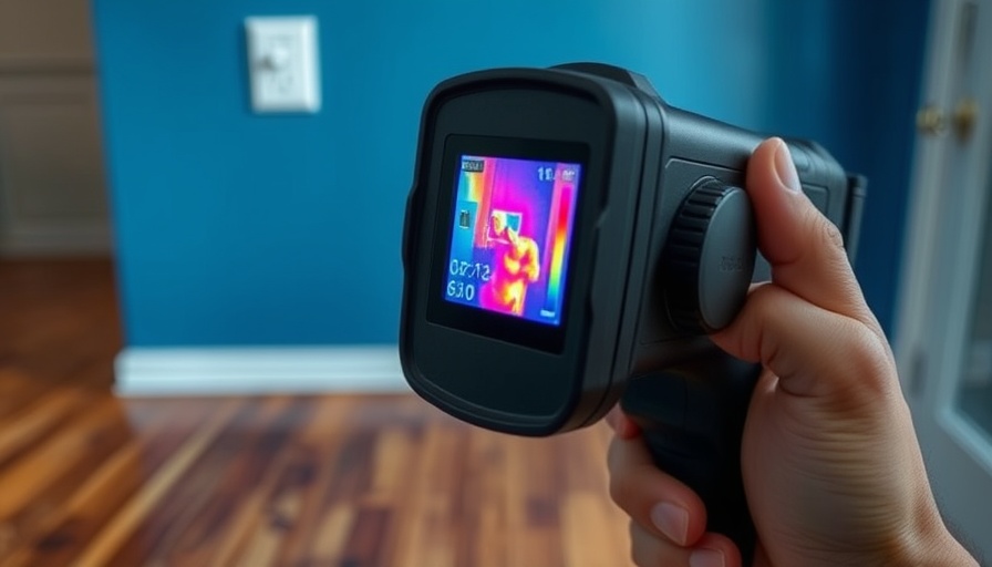 Close-up of hand using thermal camera on outlet, Best Thermal Cameras for Homeowners.