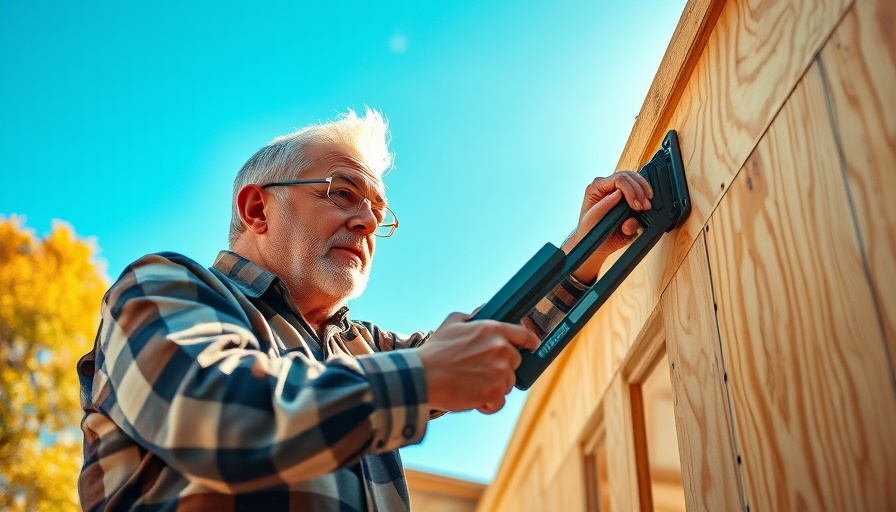 Man installing house wrap correctly on construction site.