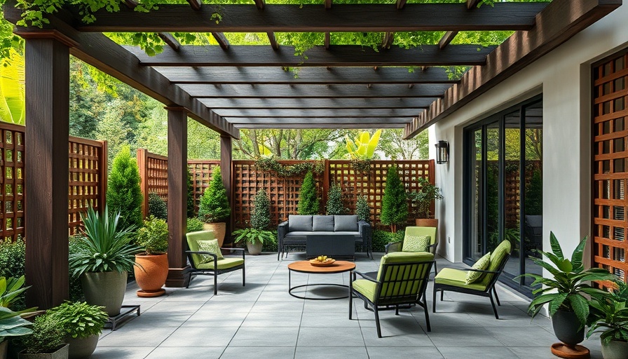 Modern decking solutions with stylish outdoor patio and pergola.