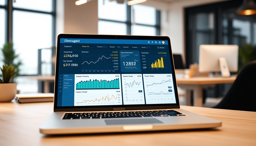 Ubersuggest AI platform visibility features on a laptop screen.