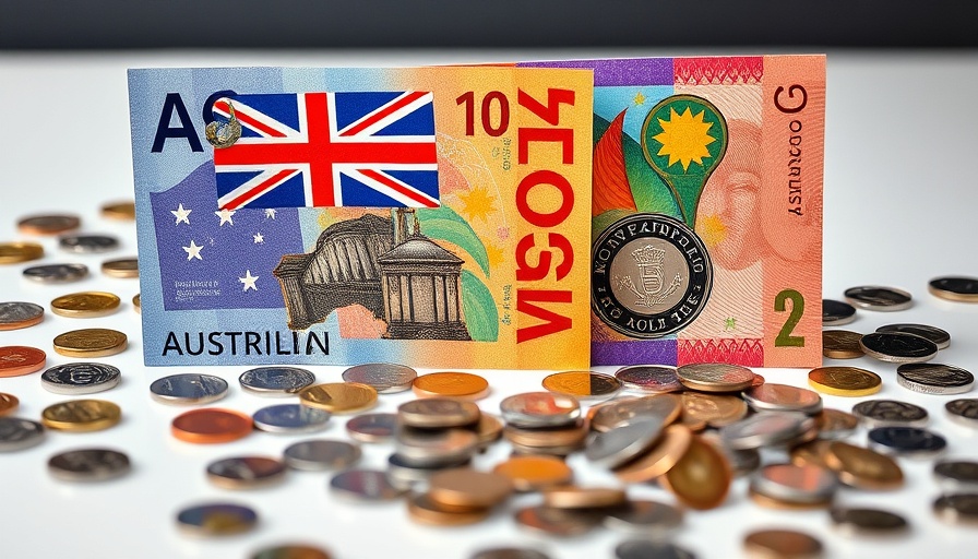 Colorful Australian currency notes and coins for refinancing.