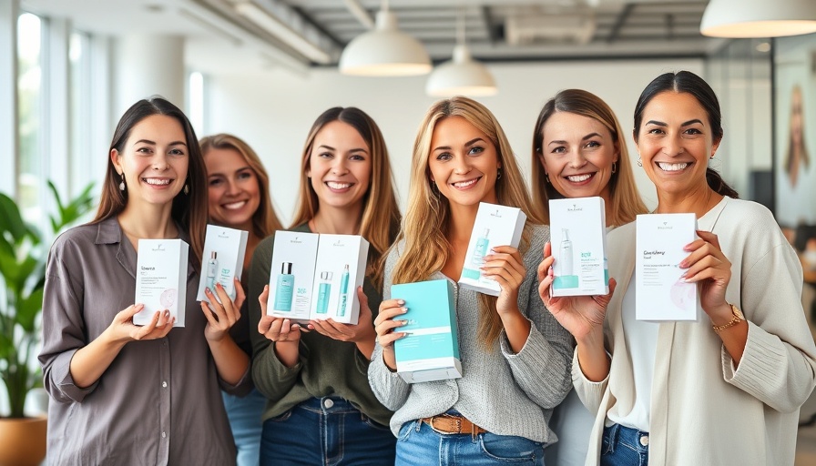 Women compare Skinvive vs. traditional fillers, holding product boxes.