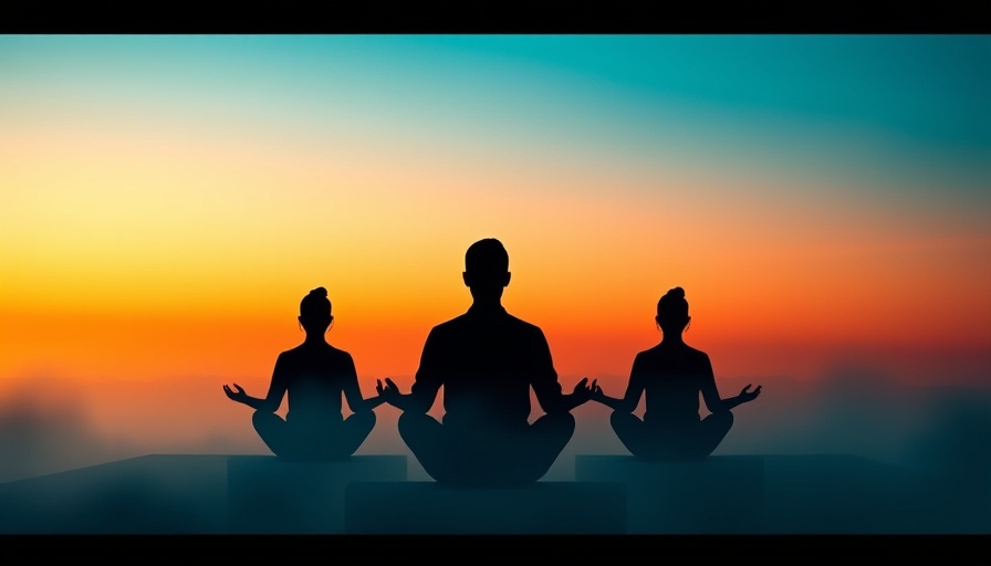 Abstract silhouettes meditating, symbolizing spiritual bypassing.
