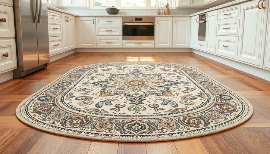 Stylish area rug in kitchen during Amazon weekend sale on home organization deals