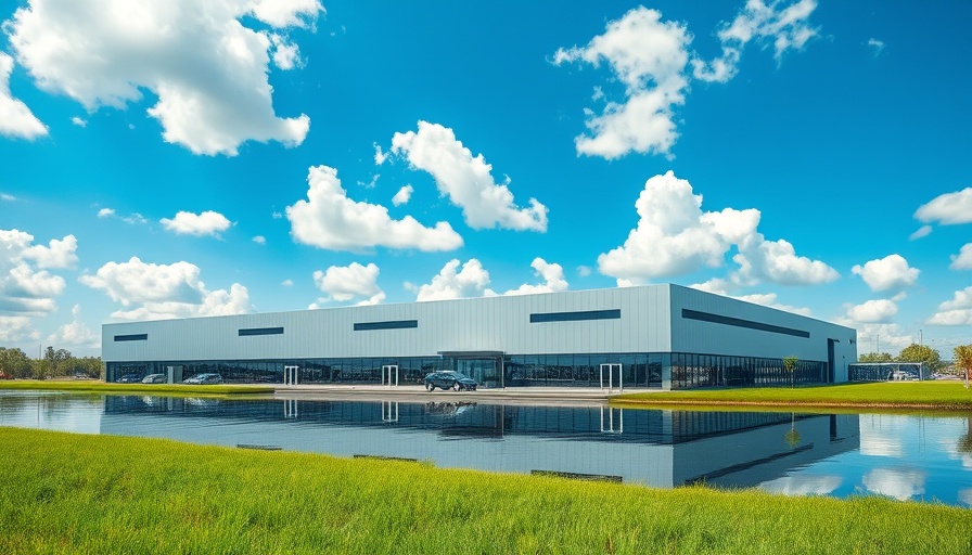1 MSF Industrial Project Chicago building with parking and water reflection