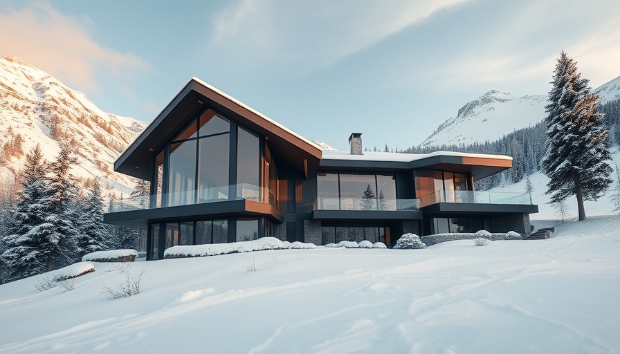 Luxury mountain home in Park City surrounded by snow and modern design.