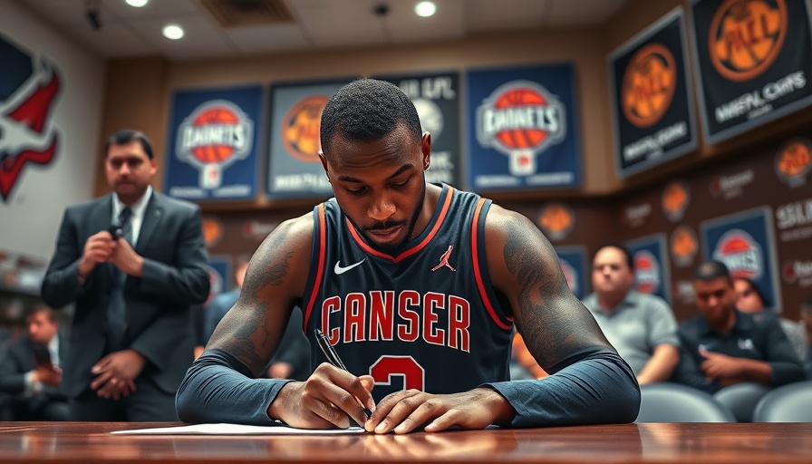 Sacramento Kings player signing contract, press event.